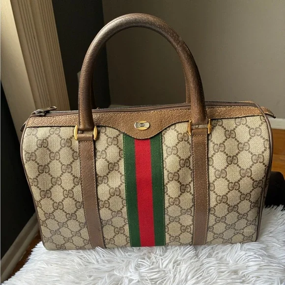 GUCCI Vintage Sherry Line Boston Bag 🤎 - Picture 1 of 16